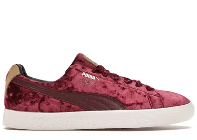 Pre-owned Puma Men's  Clyde Extra Butter Kings Of New York Sneakers In Cabernet/whisper White
