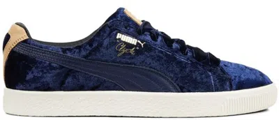 Pre-owned Puma Men's  Clyde Extra Butter Kings Of New York Sneakers In Peacoat/whisper White