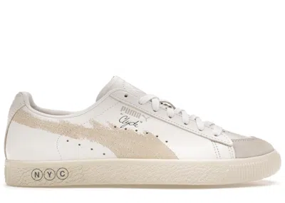 Pre-owned Puma Men's  Clyde Extra Butter Nyc Sneakers In White/beige/grey In Multi