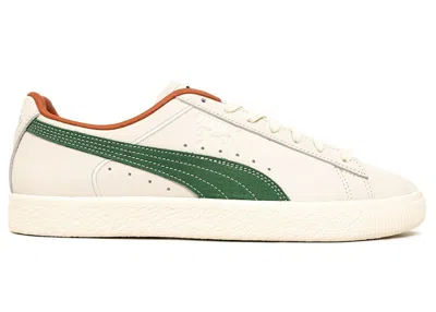 Pre-owned Puma Men's  Clyde Fg White Sneakers In Spring Lavender/pristine/vine Green In Multi