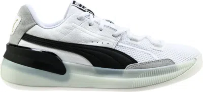 Pre-owned Puma Men's  Clyde Hardwood White Black Sneakers In  White/ Black
