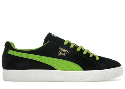 Pre-owned Puma Men's  Clyde Mij Clydezilla Sneakers In Navy Blue/lime Smash