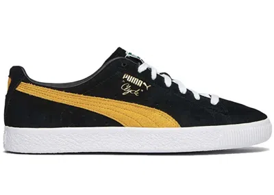 Pre-owned Puma Men's  Clyde Og Sneakers In Black/yellow
