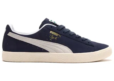Pre-owned Puma Men's  Clyde Og Sneakers In Parisian Night/ White/pristine In Multi
