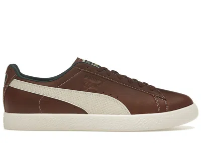 Pre-owned Puma Men's  Clyde Palais Artisan Sneakers In Chocotart/frosted Ivory