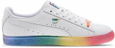 Pre-owned Puma Men's  Clyde Pride (2018) Sneakers In White/rainbow In Multi