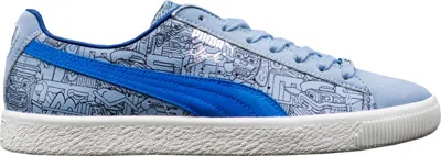 Pre-owned Puma Men's  Clyde Sam Rodriguez X 1800 Tequila Sneakers In Ashley Blue/ Royal