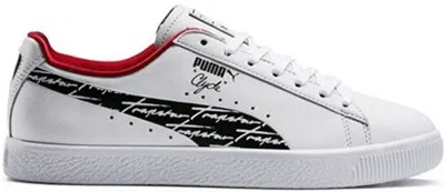 Pre-owned Puma Men's  Clyde Trapstar White Sneakers In  White/ Black