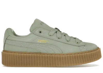 Pre-owned Puma Men's  Creeper Phatty Rihanna Fenty Sneakers In Green Fog/ Gold/gum In Multi