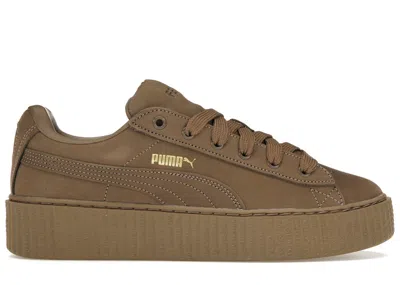 Pre-owned Puma Men's  Creeper Phatty Rihanna Fenty Sneakers In Totally Taupe/ Gold/warm White