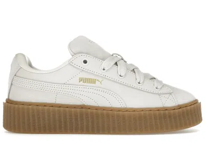 Pre-owned Puma Men's  Creeper Phatty Rihanna Fenty Sneakers In Warm White/ Gold/gum