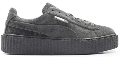 Pre-owned Puma Men's  Creeper Velvet Rihanna Fenty Glacier Grey Sneakers In Glacier Gray