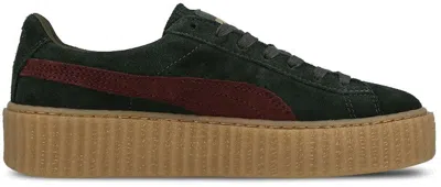 Pre-owned Puma Men's  Creepers Rihanna Fenty Suede Sneakers In Green/bordeaux/gum