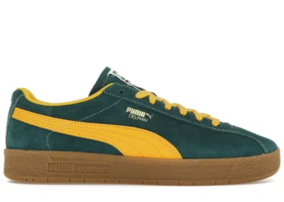 Pre-owned Puma Men's  Delphin Sneakers In Malachite/yellow Sizzle In Multi