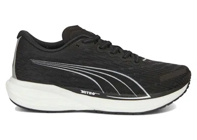 Pre-owned Puma Men's  Deviate Nitro 2 Black White Sneakers In  Black