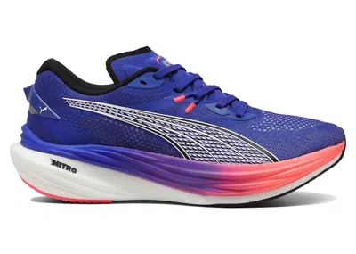 Pre-owned Puma Men's  Deviate Nitro 3 Sneakers In Lapis Lazuli/sunset Glow