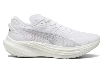 Pre-owned Puma Men's  Deviate Nitro 3 Sneakers In White/feather Grey/silver In Multi