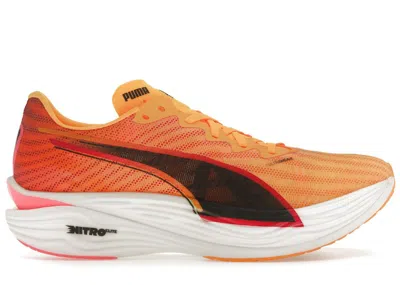 Pre-owned Puma Men's  Deviate Nitro Elite 3 Sneakers In Sun Stream/sunset Glow In Multi