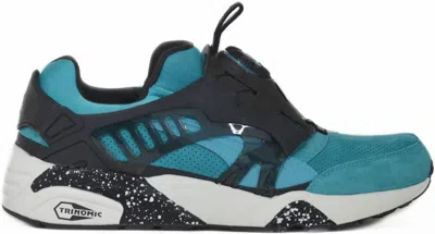 Pre-owned Puma Men's  Disc Blaze Og Ronnie Fieg Cove Sneakers In Bluebird/raven/snow White