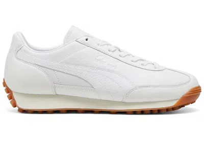 Pre-owned Puma Men's  Easy Rider Lth Gum Sneakers In White/frosted Ivory