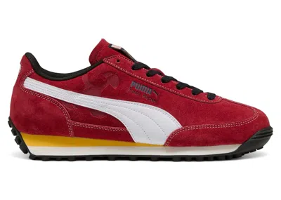 Pre-owned Puma Men's  Easy Rider Road To Unity Sneakers In Dark Crimson/white In Multi