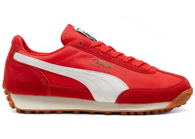 Pre-owned Puma Men's  Easy Rider Vintage Sneakers In Red/white In Multi