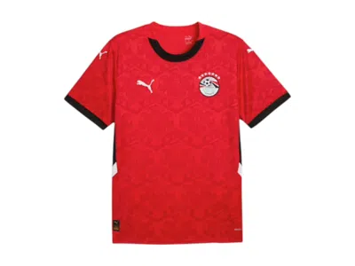 Pre-owned Puma Men's  Egypt 2025 Home Jersey In Red/black In Multi