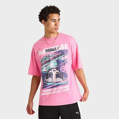 Puma Men's  F1 Miami Gp Graphic T-shirt In Pink