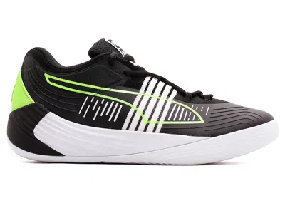 Pre-owned Puma Men's  Fusion Nitro Sneakers In Black/green Glare