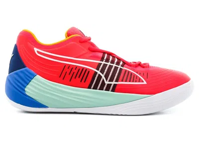Pre-owned Puma Men's  Fusion Nitro Sneakers In Sunblaze/bluemazing