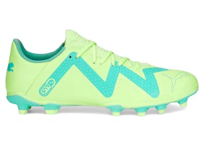 Pre-owned Puma Men's  Future Play Fg/ag Pursuit Pack Sneakers In Fast Yellow/black/peppermint