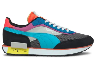 Pre-owned Puma Men's  Future Rider Icons Sneakers In Castlerock/black