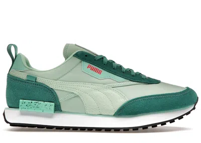 Pre-owned Puma Men's  Future Rider Pokã©mon Bulbasaur Sneakers In Mist Green/ivy