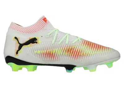 Pre-owned Puma Men's  Future Ultimate 8 Fg Launch Pack Sneakers In White/black/lime Squeeze