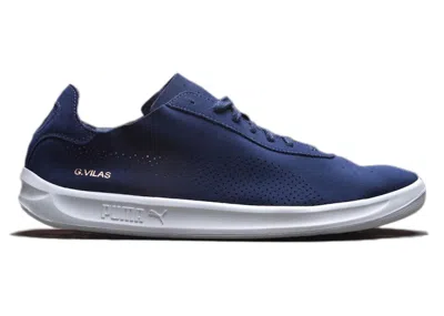 Pre-owned Puma Men's  G. Vilas Bait Sneakers In Blue/peacoat/gold