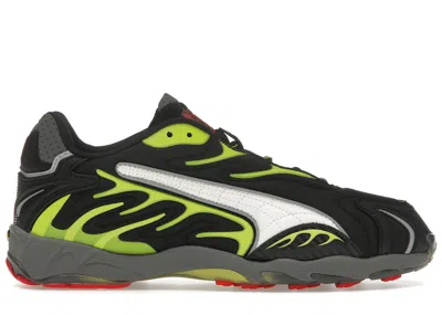 Pre-owned Puma Men's  Inhale A$ap Rocky Sneakers In Black/warm White/lime Pow In Multi
