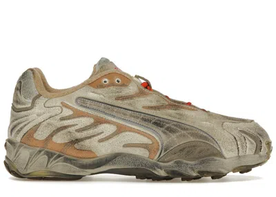 Pre-owned Puma Men's  Inhale Og A$ap Rocky Distressed Pack Sneakers In Alpine Snow/silver/sand Dune