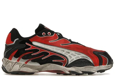 Pre-owned Puma Men's  Inhale Og A$ap Rocky Distressed Pack Sneakers In Black/pop Red