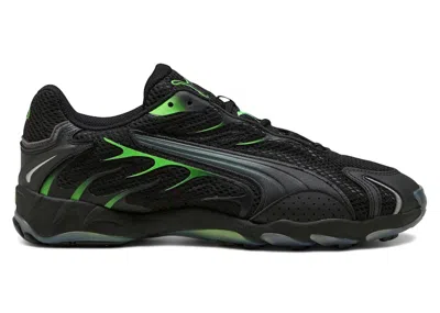 Pre-owned Puma Men's  Inhale Sneakers In Black/green Glare In Multi