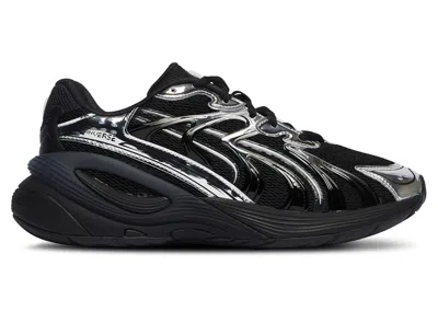 Pre-owned Puma Men's  Inverse Dark Grey Sneakers In Black/flat Dark Grey/silver In Multi