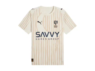 Pre-owned Puma Men's  Kidsuper Alhilal Saudi Fc Replica Jersey In Alpine Snow/club Navy Blue