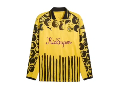 Pre-owned Puma Men's  Kidsuper Borussia Dortmund Jersey In Faster Yellow/black