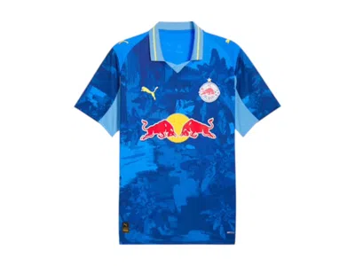 Pre-owned Puma Men's  Kidsuper Fc Red Bull Salzburg Replica Jersey In Ultra Blue/lemon Meringue
