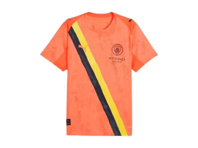 Pre-owned Puma Men's  Kidsuper Manchester City Authentic Jersey In Neon Sun/black