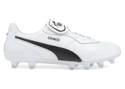 Pre-owned Puma Men's  King Top Fg White Sneakers In  White/ Black In Multi