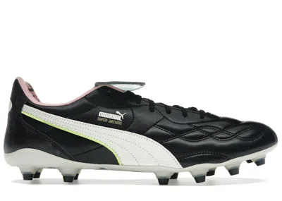 Pre-owned Puma Men's  King Top Fg/ag Mundial Sneakers In  Black/ White/poison Pink In Multi
