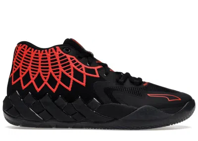 Pre-owned Puma Men's  Lamelo Ball Mb.01 Black Sneakers In  Black/red Blast In Multi