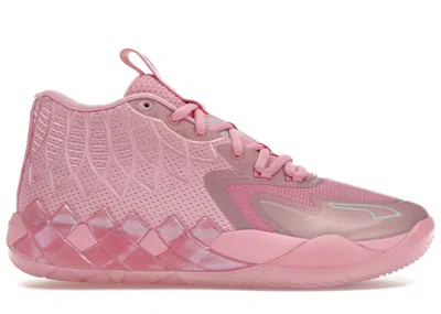 Pre-owned Puma Men's  Lamelo Ball Mb.01 Iridescent Sneakers In Lilac Chiffon/light Aqua