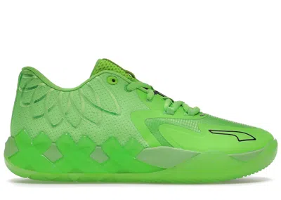 Pre-owned Puma Men's  Lamelo Ball Mb.01 Lo Sneakers In Green Gecko/castlerock In Multi