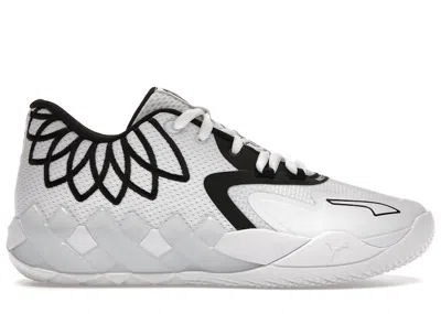 Pre-owned Puma Men's  Lamelo Ball Mb.01 Lo White Black Sneakers In  White/ Black In Multi